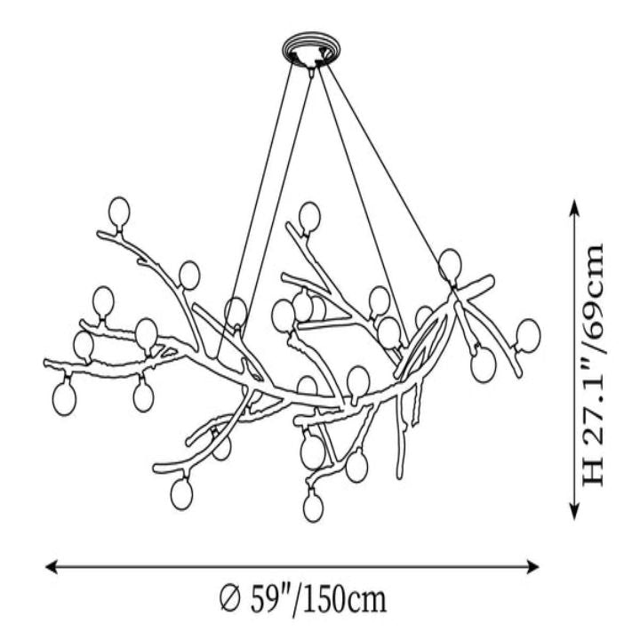 Branch Boho Tree Modern Chandelier by Bling Lighting Studio