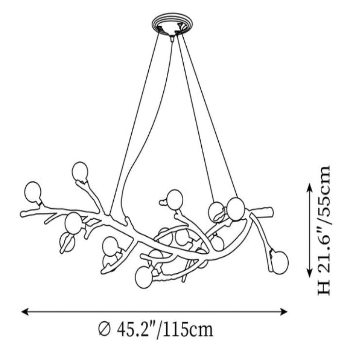 Branch Boho Tree Modern Chandelier by Bling Lighting Studio