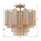 Addis Murano Glass Semi-Flush Ceiling Mount 17''W by Bling Lighting Studio