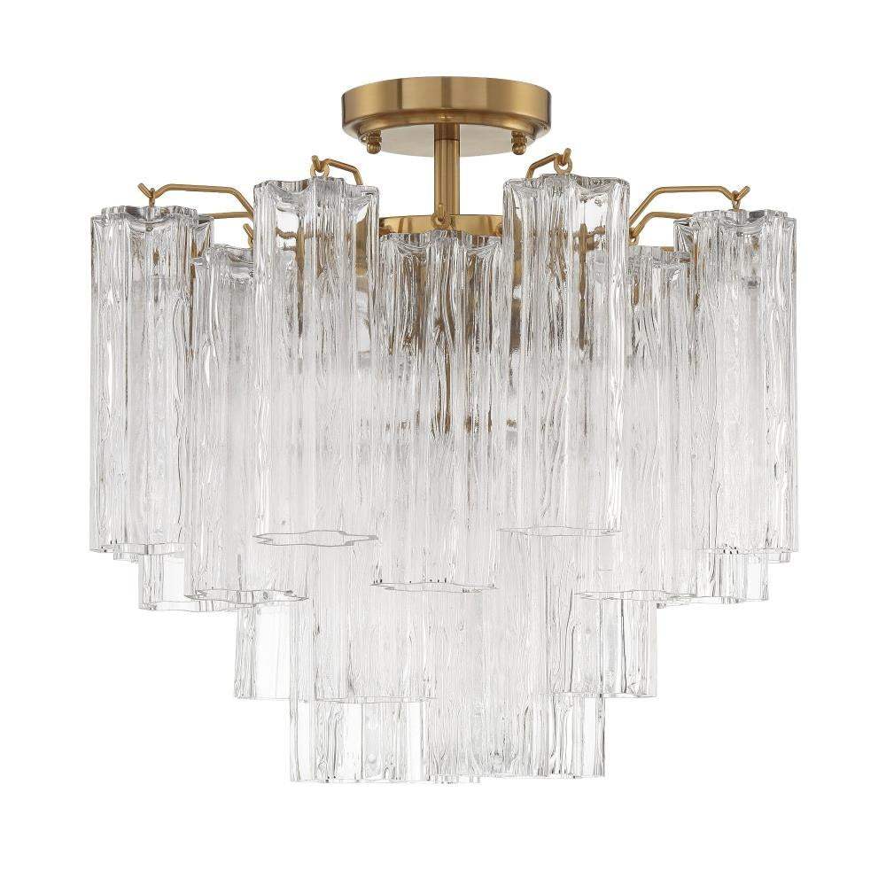 Addis Murano Glass Semi-Flush Ceiling Mount 17''W by Bling Lighting Studio