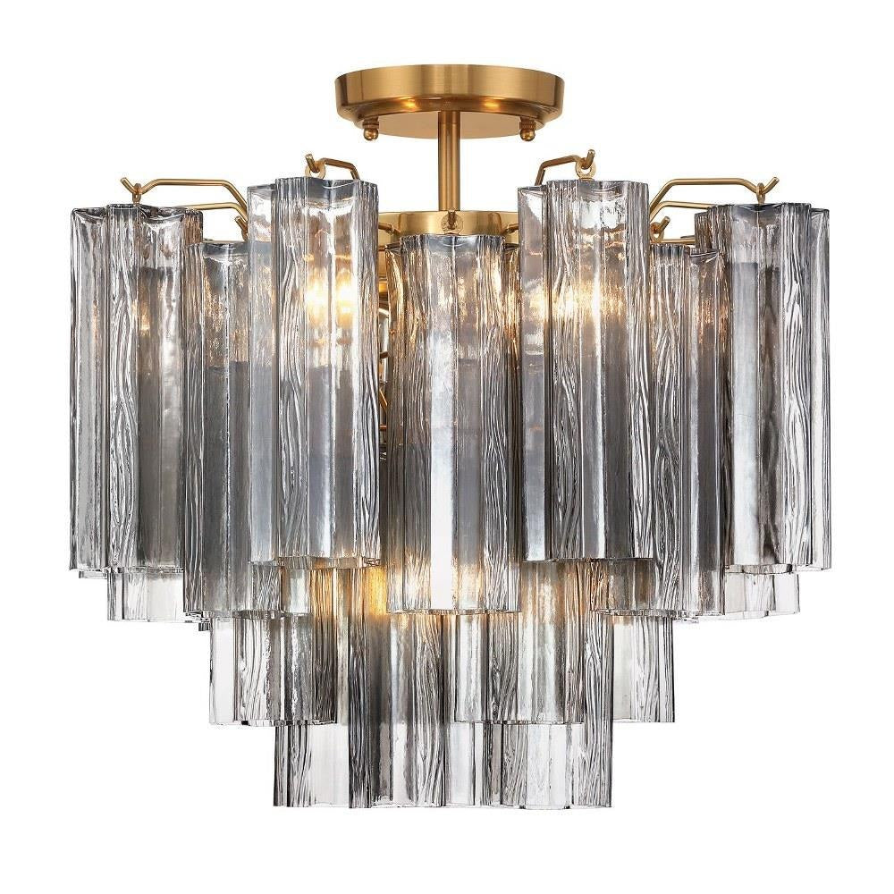 Addis Murano Glass Semi-Flush Ceiling Mount 17''W by Bling Lighting Studio