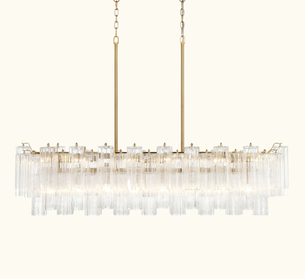 Addis Luxury Linear Chandelier 51 inch in Gold with Clear glass alternate view 4