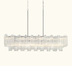 Addis Luxury Linear Chandelier 51 inch in Nickel with Clear glass alternate view 4