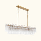 Addis Luxury Linear Chandelier 65 inch in Gold with Clear glass alternate view 1