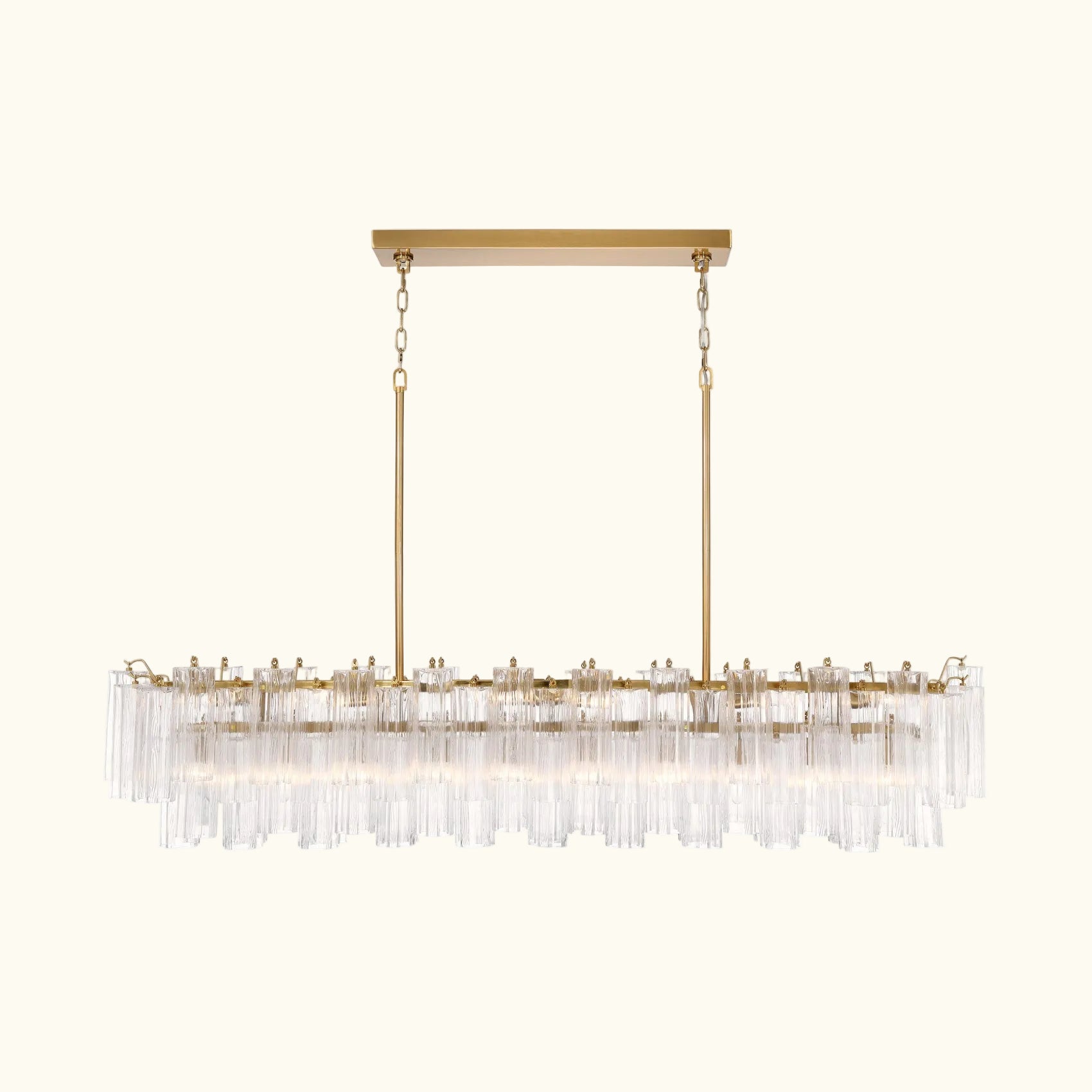 Addis Luxury Linear Chandelier 65 inch in Gold with Clear glass alternate view 2