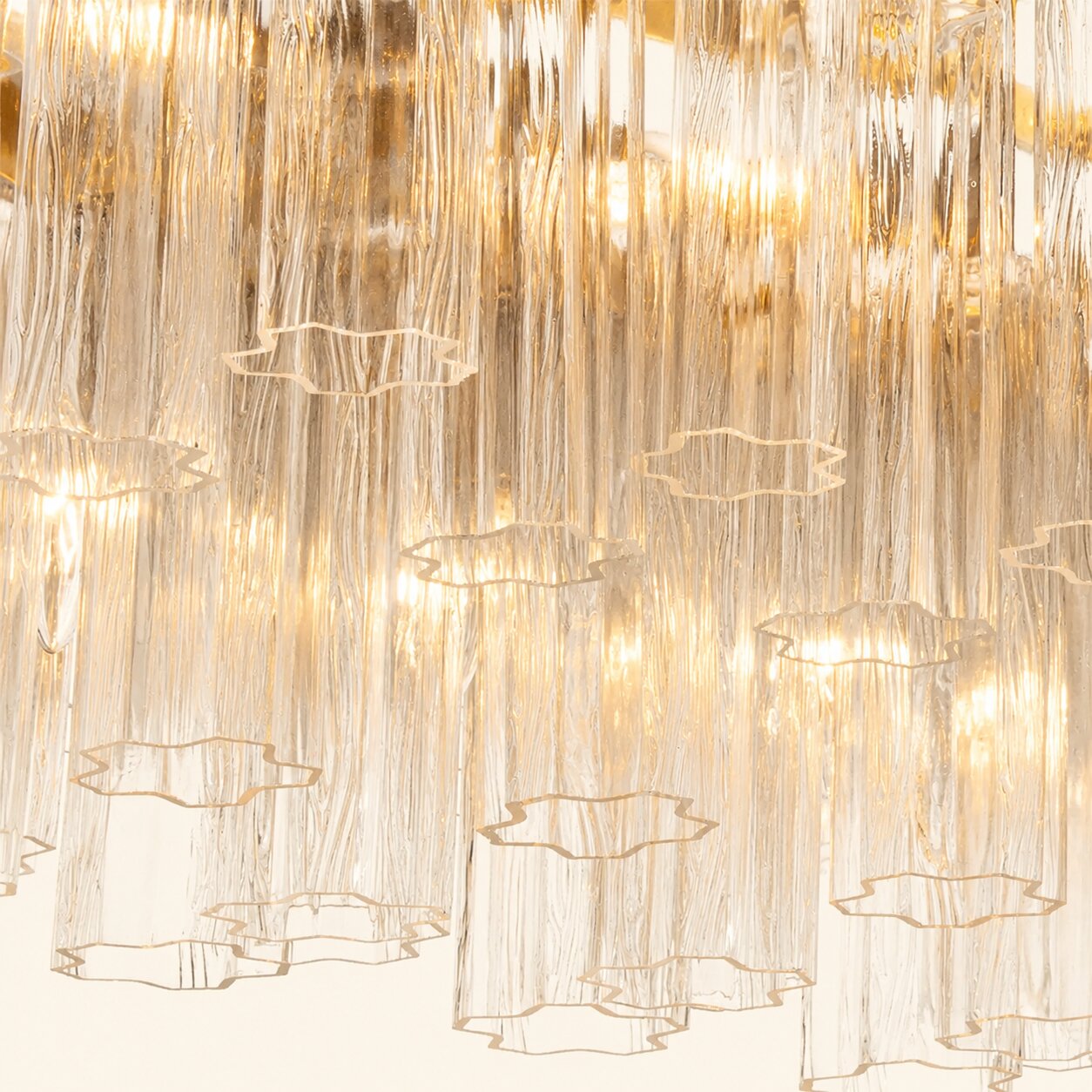 Addis Luxury Linear Chandelier 65 inch in Gold with Clear glass alternate view 4