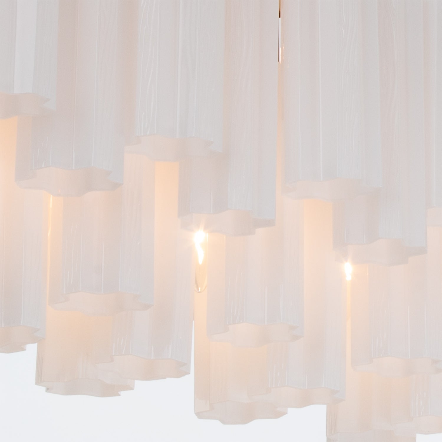 Addis Luxury Linear Chandelier 65 inch in Gold with White glass alternate view 4