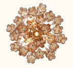 Addis Murano Glass Chandelier 17.8 inch in Brass with Amber glass alternate view 2