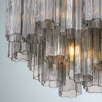 Addis Murano Glass Chandelier 17.8 inch in Brass with Smoke glass alternate view 4