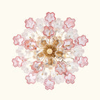 Addis Murano Glass Chandelier 17.8 inch in Brass with Spring glass alternate view 2