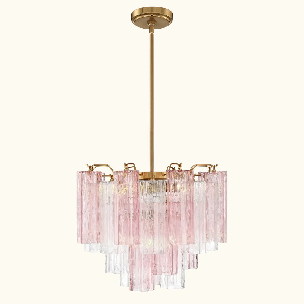 Addis Murano Glass Chandelier 17.8 inch in Brass with Spring glass alternate view 4