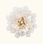 Addis Murano Glass Chandelier 17.8 inch in Brass with White glass alternate view 2