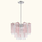 Addis Murano Glass Chandelier 17.8 inch in Chrome with Spring glass alternate view 1
