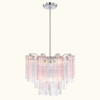 Addis Murano Glass Chandelier 17.8 inch in Chrome with Spring glass alternate view 2