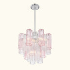 Addis Murano Glass Chandelier 17.8 inch in Chrome with Spring glass alternate view 3