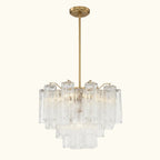 Addis Murano Glass Chandelier 19.8 inch in Brass with Clear glass alternate view 1