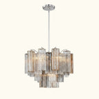 Addis Murano Glass Chandelier 19.8 inch in Chrome with Autumn glass alternate view 1