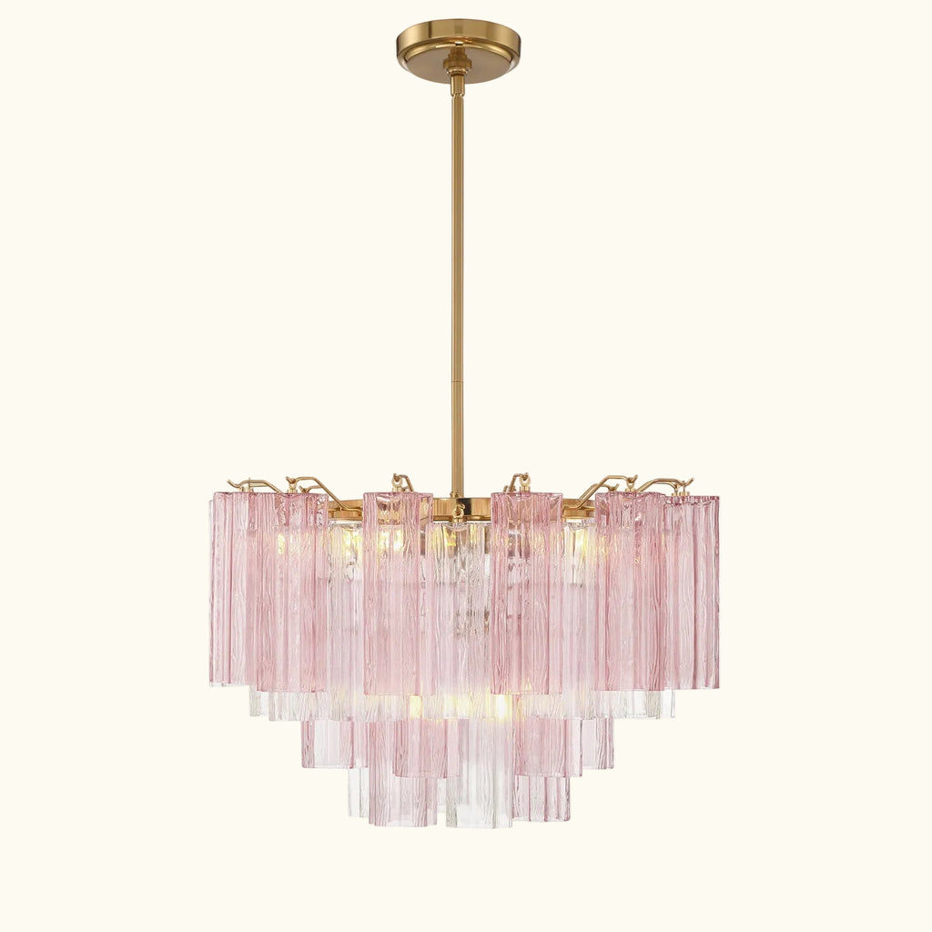 Addis Murano Glass Chandelier 22 inch in Brass with Spring glass alternate view 4