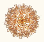 Addis Murano Glass Chandelier 26.8 inch in Brass with Amber glass alternate view 3