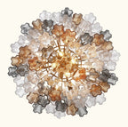 Addis Murano Glass Chandelier 26.8 inch in Brass with Autumn glass alternate view 3