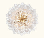 Addis Murano Glass Chandelier 26.8 inch in Brass with Clear glass alternate view 3