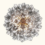 Addis Murano Glass Chandelier 26.8 inch in Brass with Smoke glass alternate view 2
