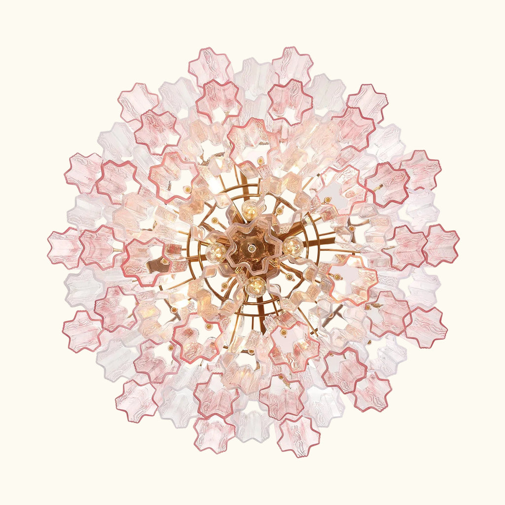 Addis Murano Glass Chandelier 26.8 inch in Brass with Spring glass alternate view 2