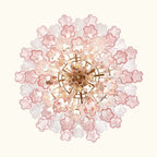 Addis Murano Glass Chandelier 26.8 inch in Brass with Spring glass alternate view 2
