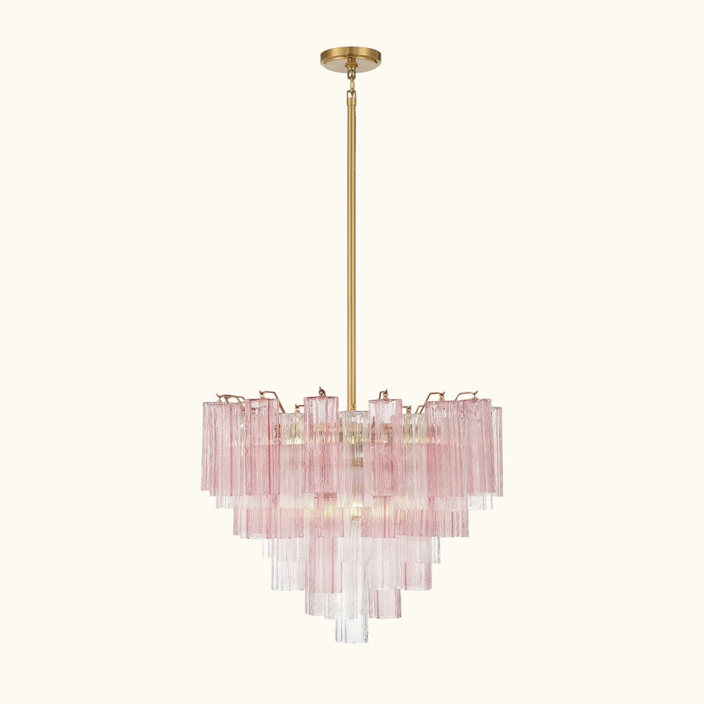 Addis Murano Glass Chandelier 26.8 inch in Brass with Spring glass alternate view 3