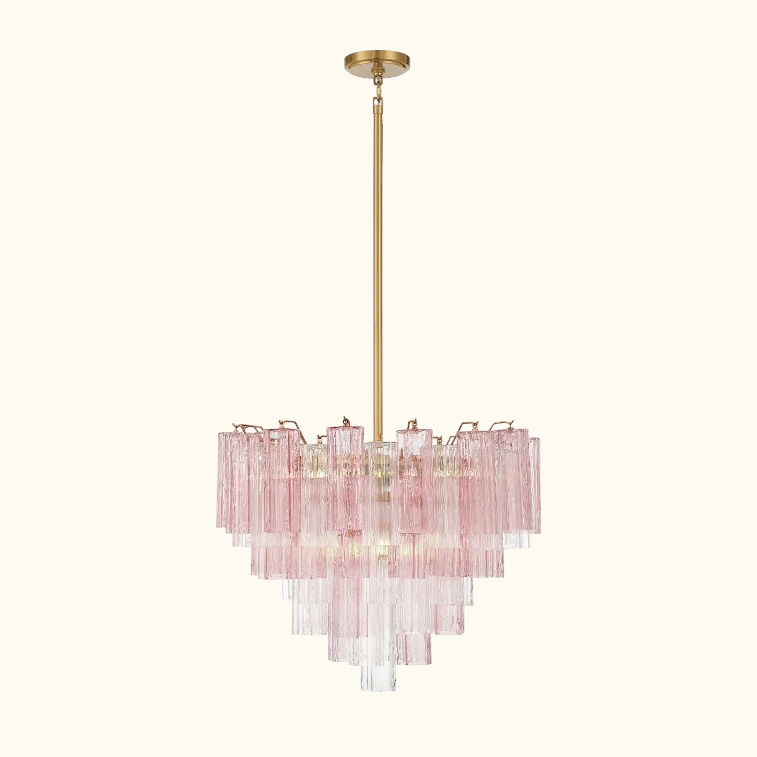 Addis Murano Glass Chandelier 26.8 inch in Brass with Spring glass alternate view 3