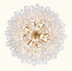 Addis Murano Glass Chandelier 32 inch in Brass with Clear glass alternate view 3