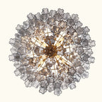 Addis Murano Glass Chandelier 32 inch in Brass with Smoke glass alternate view 2