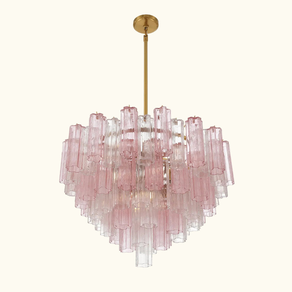Addis Murano Glass Chandelier 32 inch in Brass with Spring glass alternate view 4