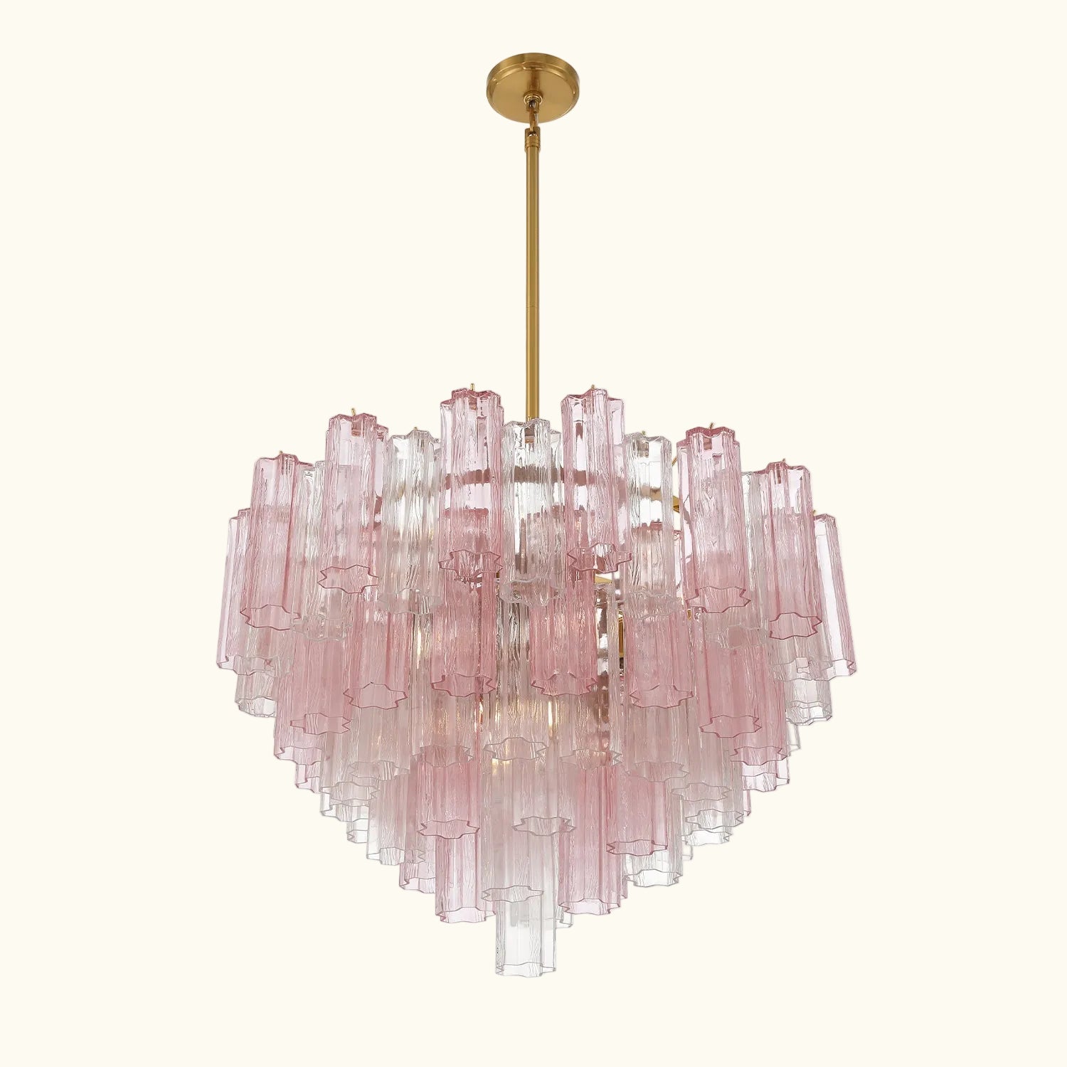 Addis Murano Glass Chandelier 32 inch in Brass with Spring glass alternate view 4