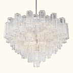 Addis Murano Glass Chandelier 32 inch in Chrome with Clear glass alternate view 2