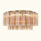 Addis Murano Glass Flushmount 22 inch in Brass with Amber glass alternate view 2