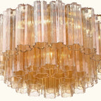 Addis Murano Glass Flushmount 22 inch in Brass with Amber glass alternate view 4