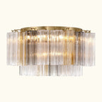 Addis Murano Glass Flushmount 22 inch in Brass with Autumn glass alternate view 2