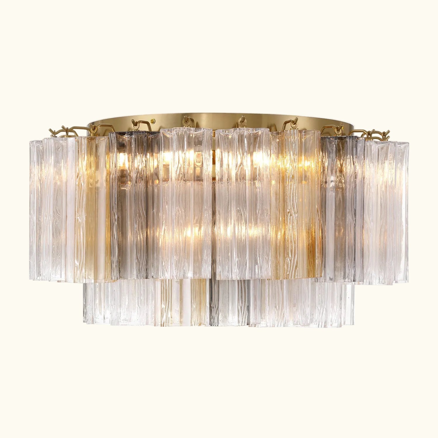 Addis Murano Glass Flushmount 22 inch in Brass with Autumn glass alternate view 2