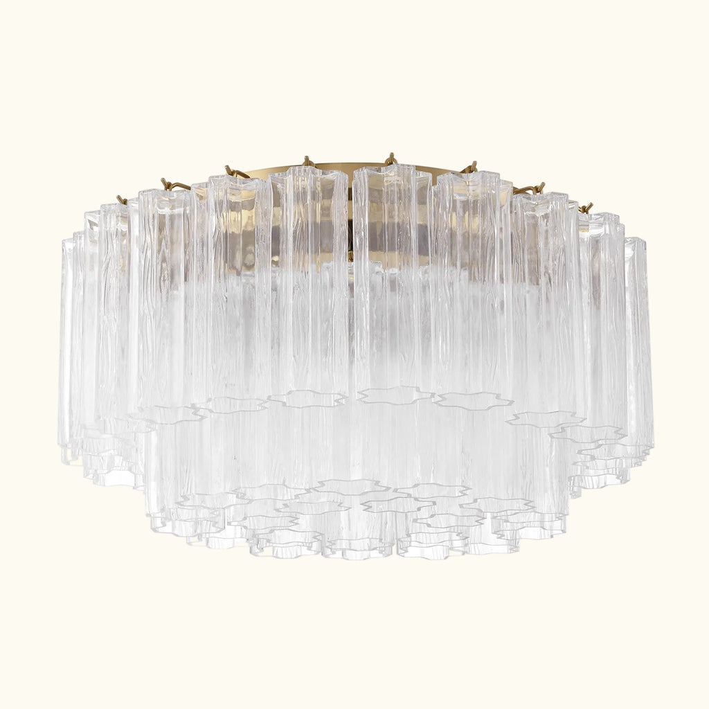 Addis Murano Glass Flushmount 22 inch in Brass with Clear glass alternate view 1