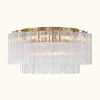Addis Murano Glass Flushmount 22 inch in Brass with Clear glass alternate view 2