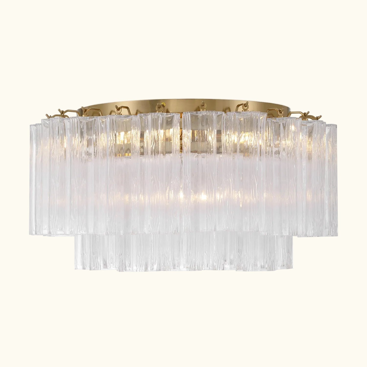 Addis Murano Glass Flushmount 22 inch in Brass with Clear glass alternate view 2