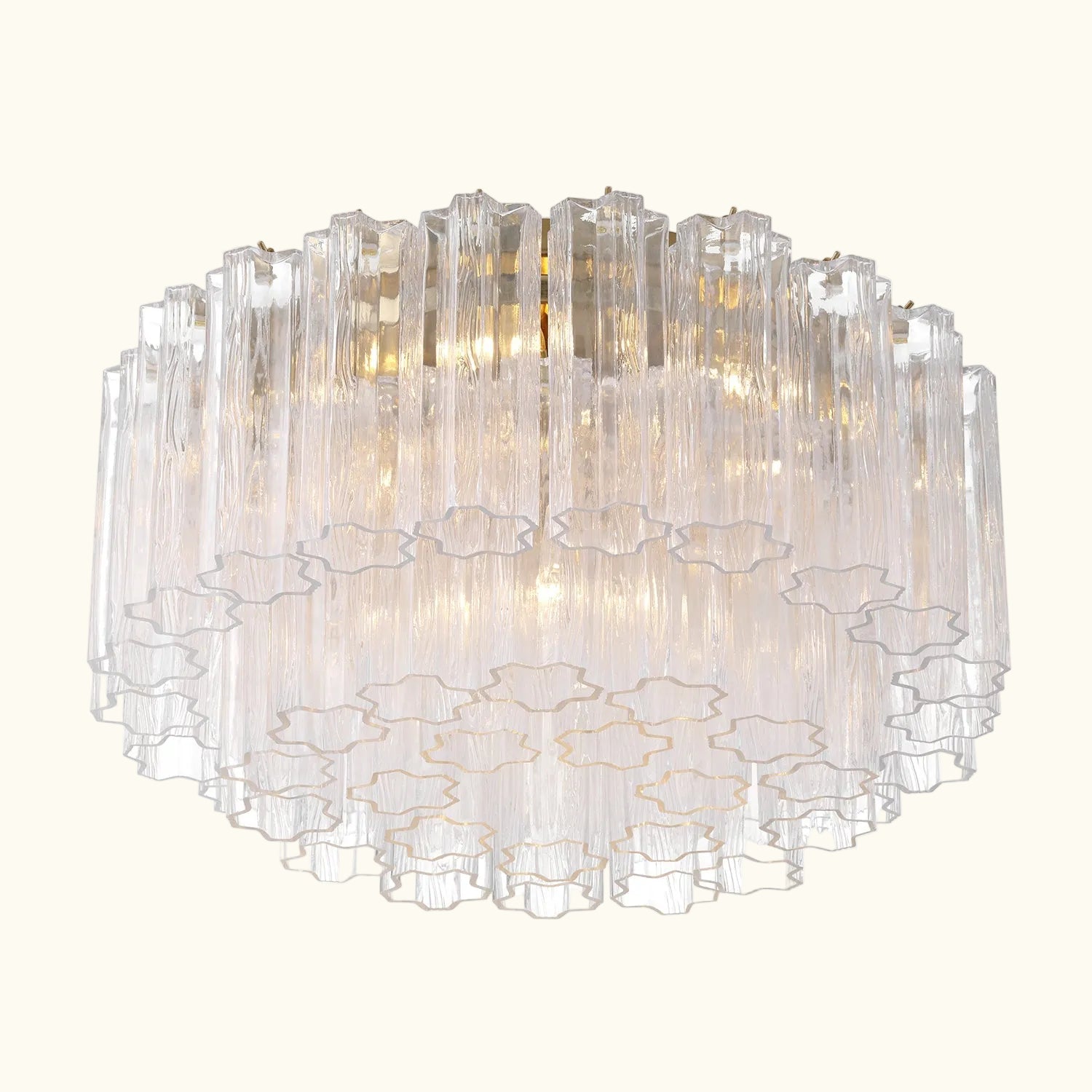 Addis Murano Glass Flushmount 22 inch in Brass with Clear glass alternate view 3