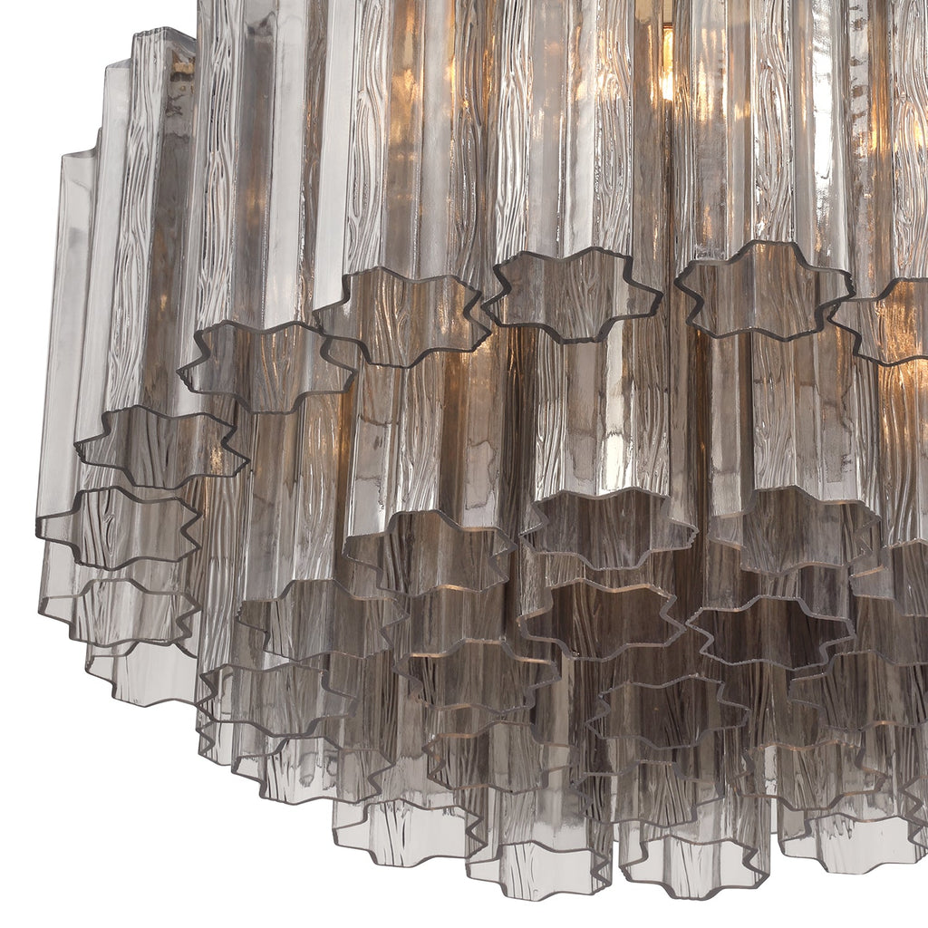 Addis Murano Glass Flushmount 22 inch in Brass with Smoke glass alternate view 5