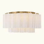 Addis Murano Glass Flushmount 22 inch in Brass with White glass alternate view 2