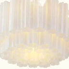 Addis Murano Glass Flushmount 22 inch in Brass with White glass alternate view 4