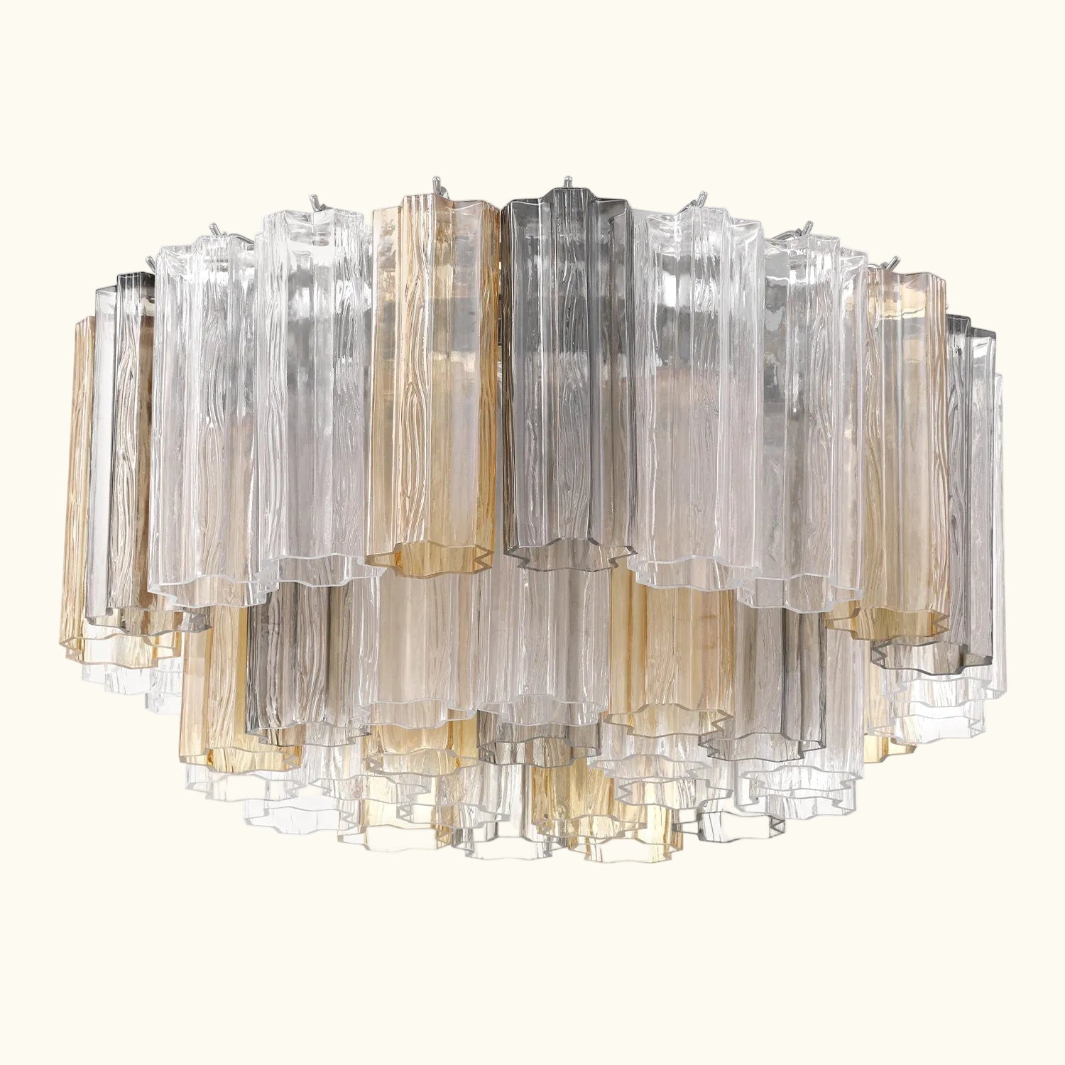 Addis Murano Glass Flushmount 22 inch in Chrome with Autumn glass alternate view 1
