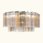 Addis Murano Glass Flushmount 22 inch in Chrome with Autumn glass alternate view 2