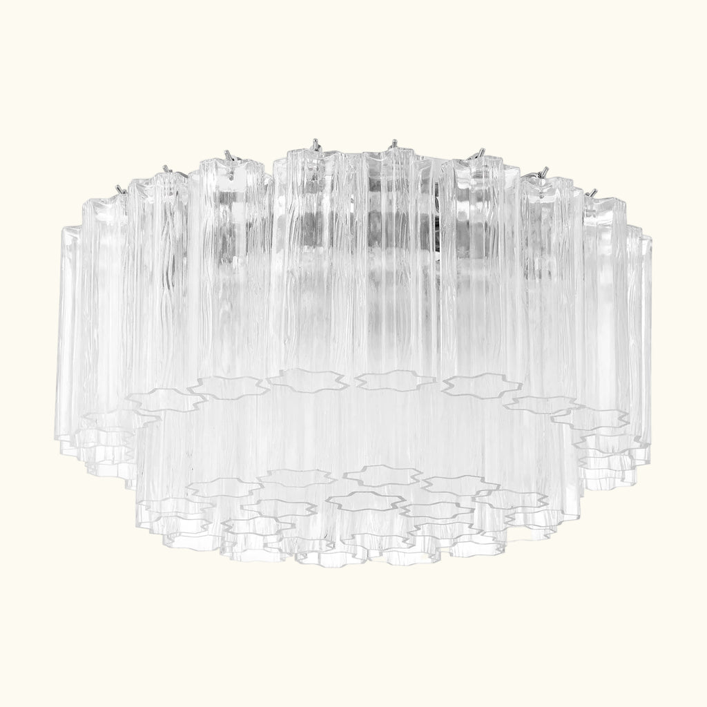 Addis Murano Glass Flushmount 22 inch in Chrome with Clear glass alternate view 1