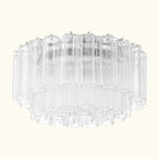 Addis Murano Glass Flushmount 22 inch in Chrome with Clear glass alternate view 1